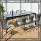 backrest Outdoor Dining Table 1