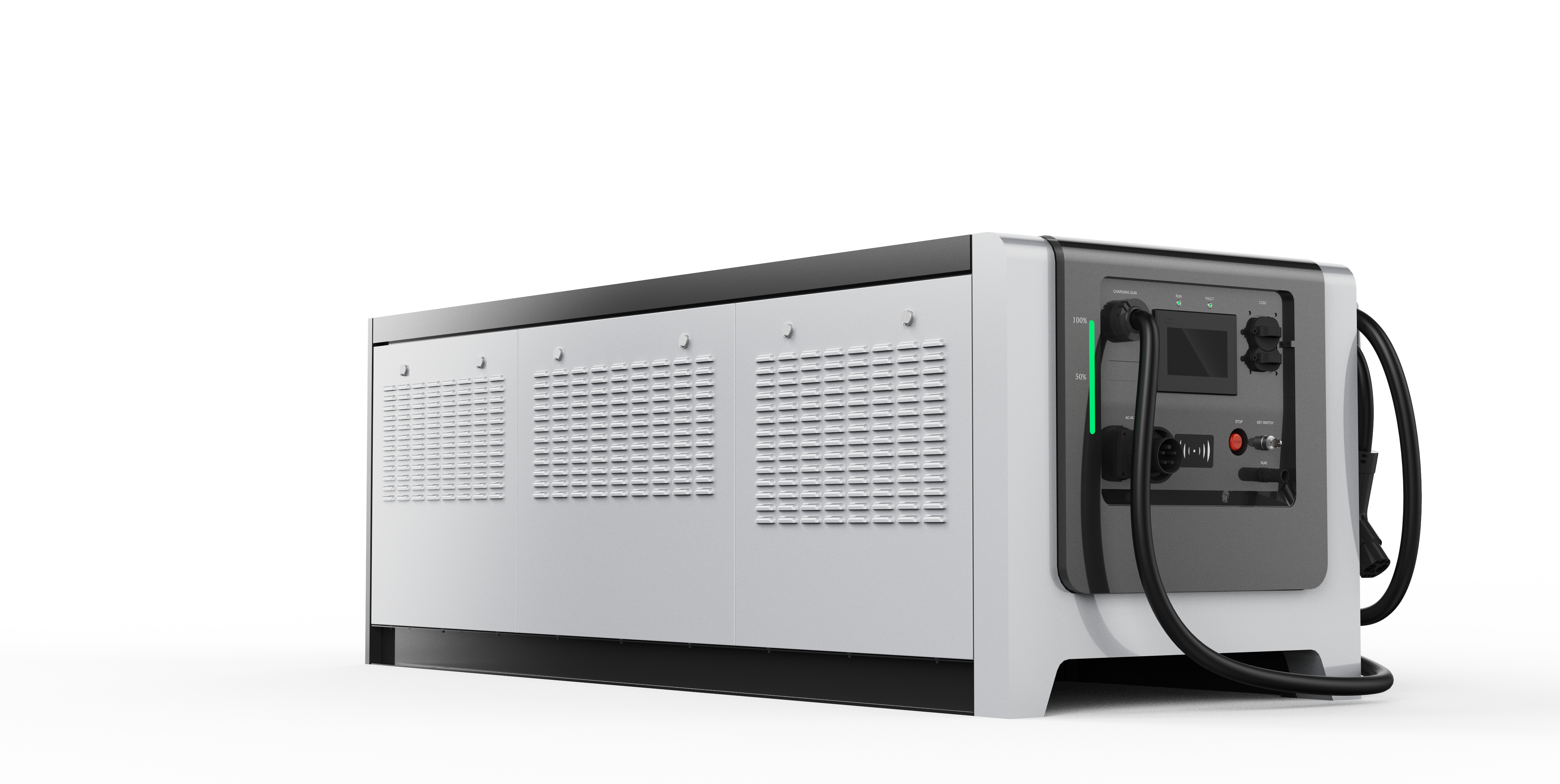 Ħażna ta 'enerġija mobbli iċċarġjar munzell 141kwh kapaċità tal-batterija 120kw EV ċarġer 6