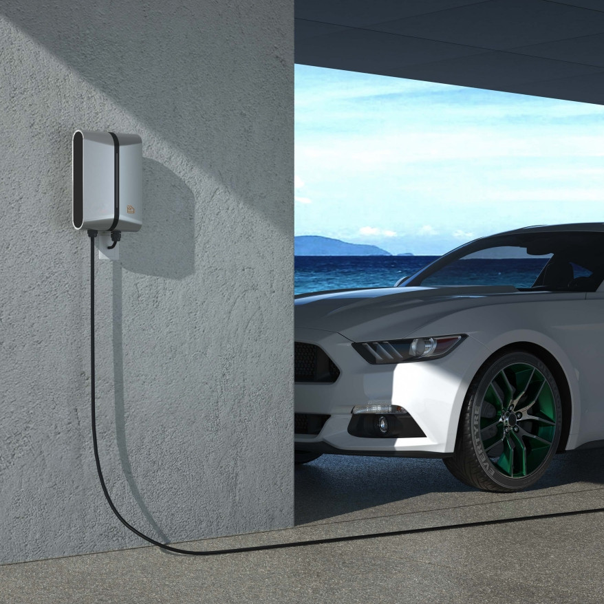 ឆ្នាំងសាក AC EV 7kw ដែលភ្ជាប់មកជាមួយជញ្ជាំង បច្ចេកវិទ្យាភាពស្រស់ស្អាត សាកលឿនពេញ ការគ្រប់គ្រងឆ្លាតវៃ រីករាយជាមួយតម្លៃទាប 7