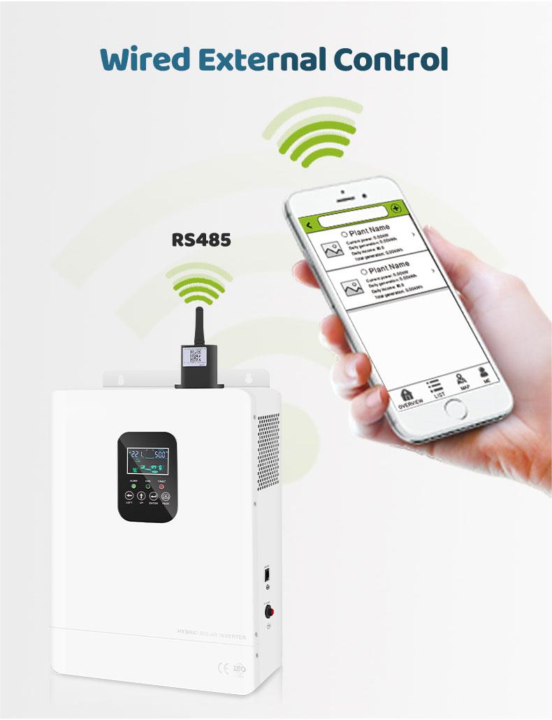 Nejlepší vysokofrekvenční hybridní solární invertor 3Kw 5Kw 5,5Kw wifi 10Kw 12Kw On Off Grid Solar Inverter Company - iFlowPower 7