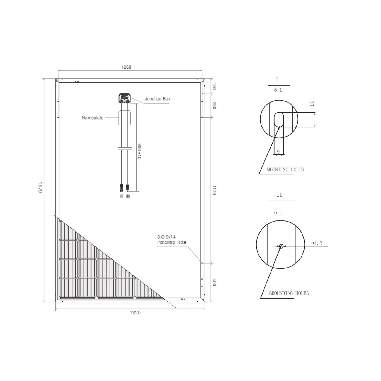 FSM480-520W Mono krystallinsk solcellepanel 3