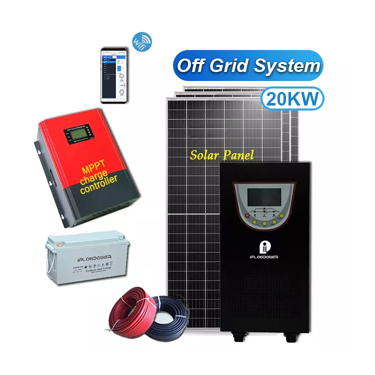 iFlowpower 20kw saules enerģijas sistēma PV enerģijas izslēgšanas tīkls dzīvojamo māju komercplatībām 1