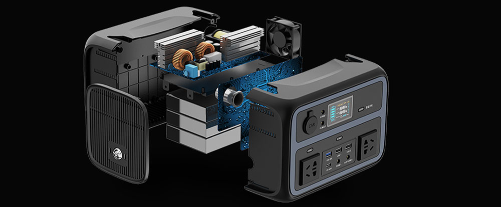 600W Portable Power Station Built-in Quick Charge Tshiab Qauv iFlowpower 9