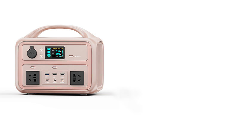 600W Pink Portable Power Station Inbyggd snabbladdning Ny modell iFlowpower 3