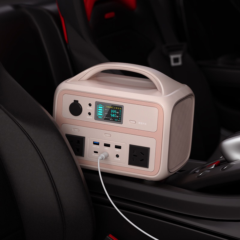 600W Pink Portable Power Station Inbyggd snabbladdning Ny modell iFlowpower 6