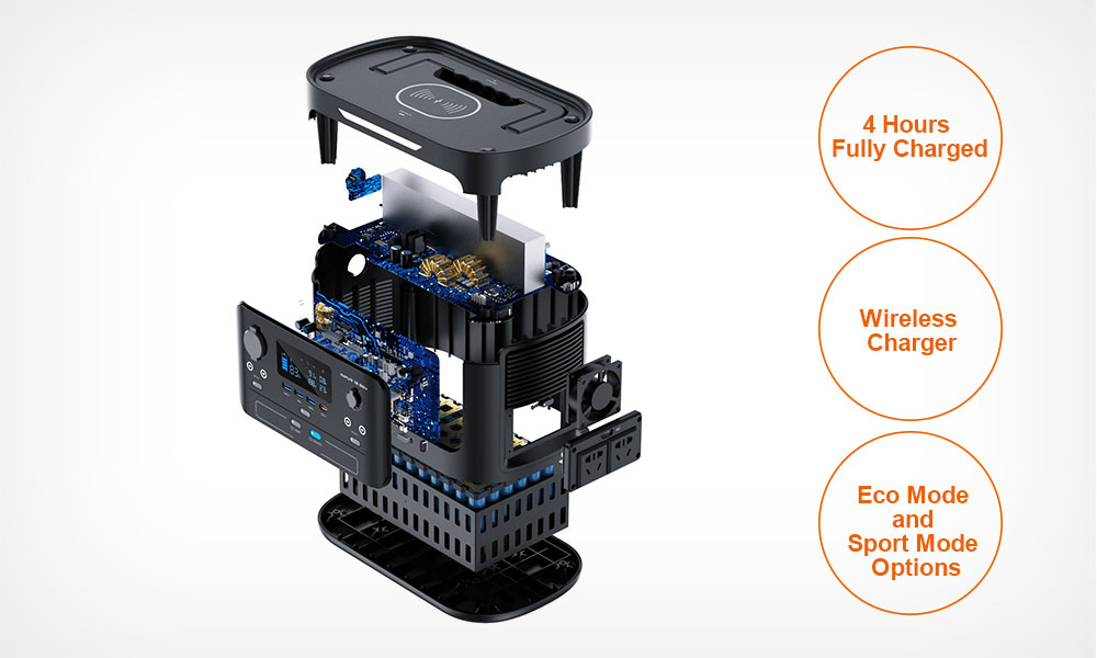 600W 1000W အိတ်ဆောင်ပါဝါဘူတာ FP617 FP1030 iFlowpower 5