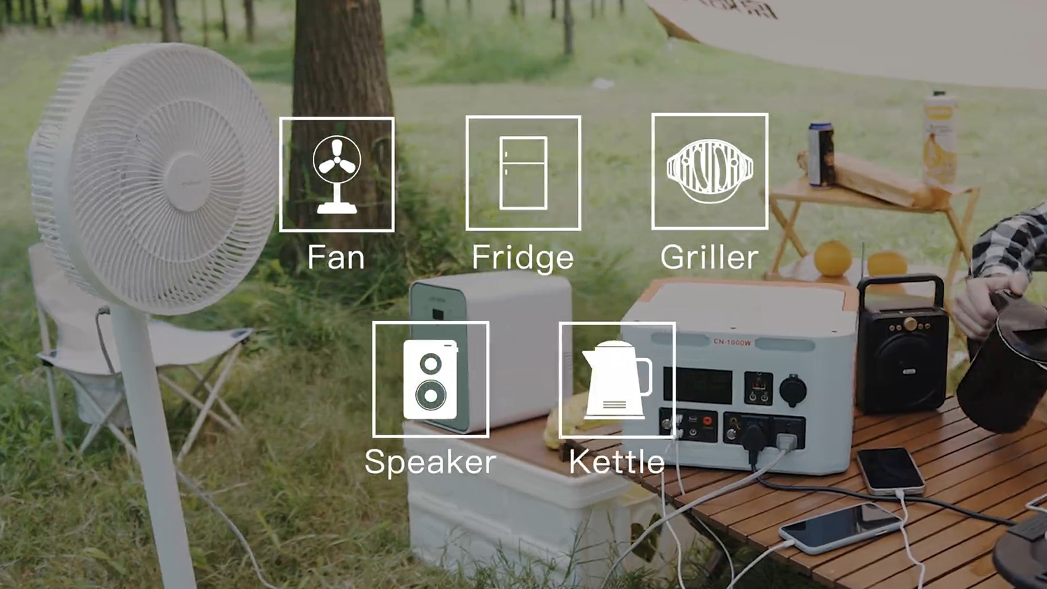 Кемпинг с переносной электростанцией 2