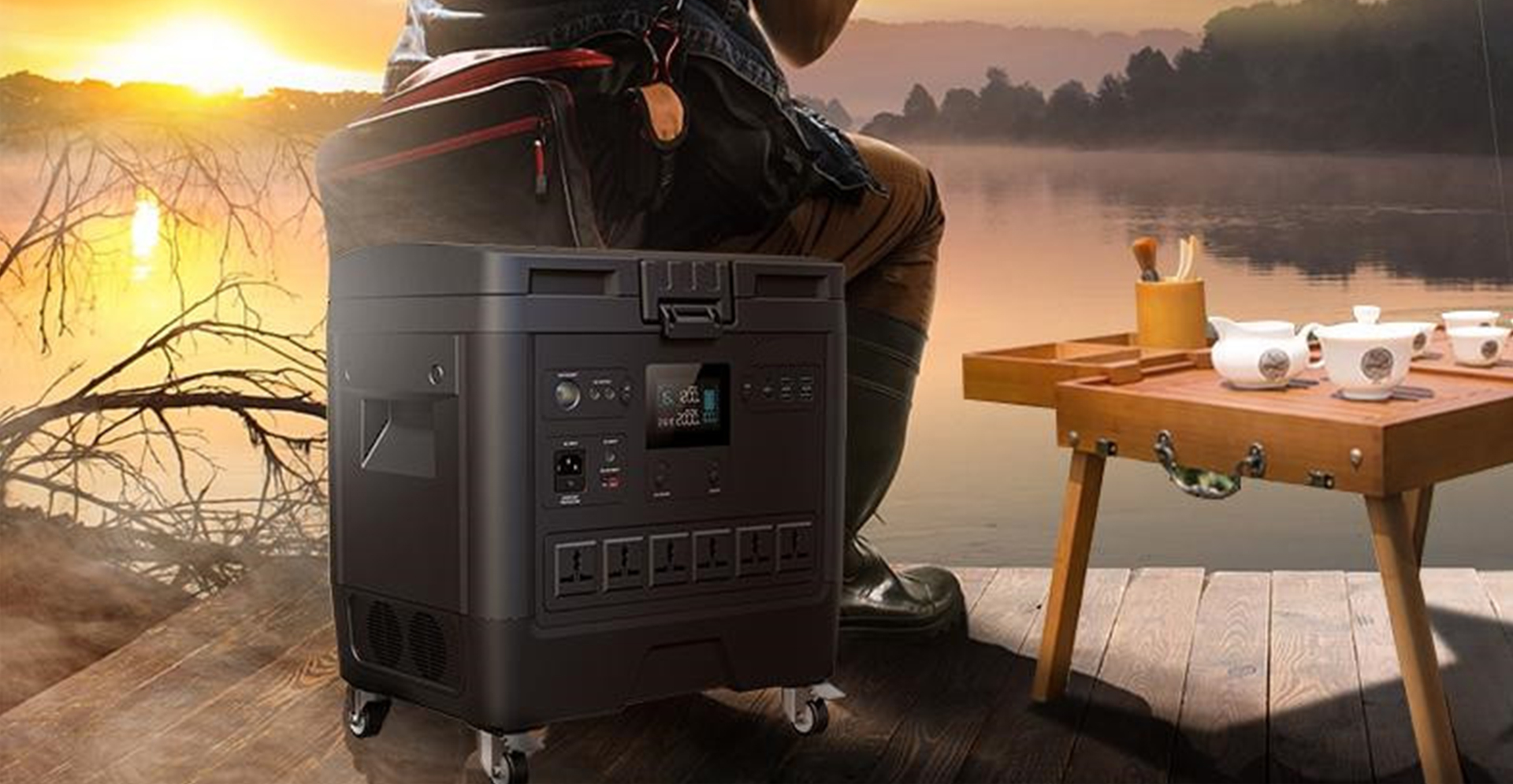 قوشۇمچە ئالماشتۇرغىلى بولىدىغان باتارېيە بولىقى بىلەن iFlowPower ئېلىپ يۈرۈشكە ئەپلىك ئېلېكتر ئىستانسىسى FP2000W 4