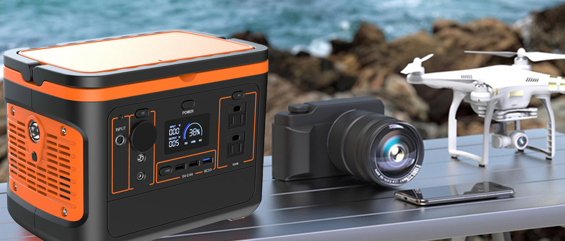 Stèisean cumhachd so-ghiùlain iFlowPower 600W 15