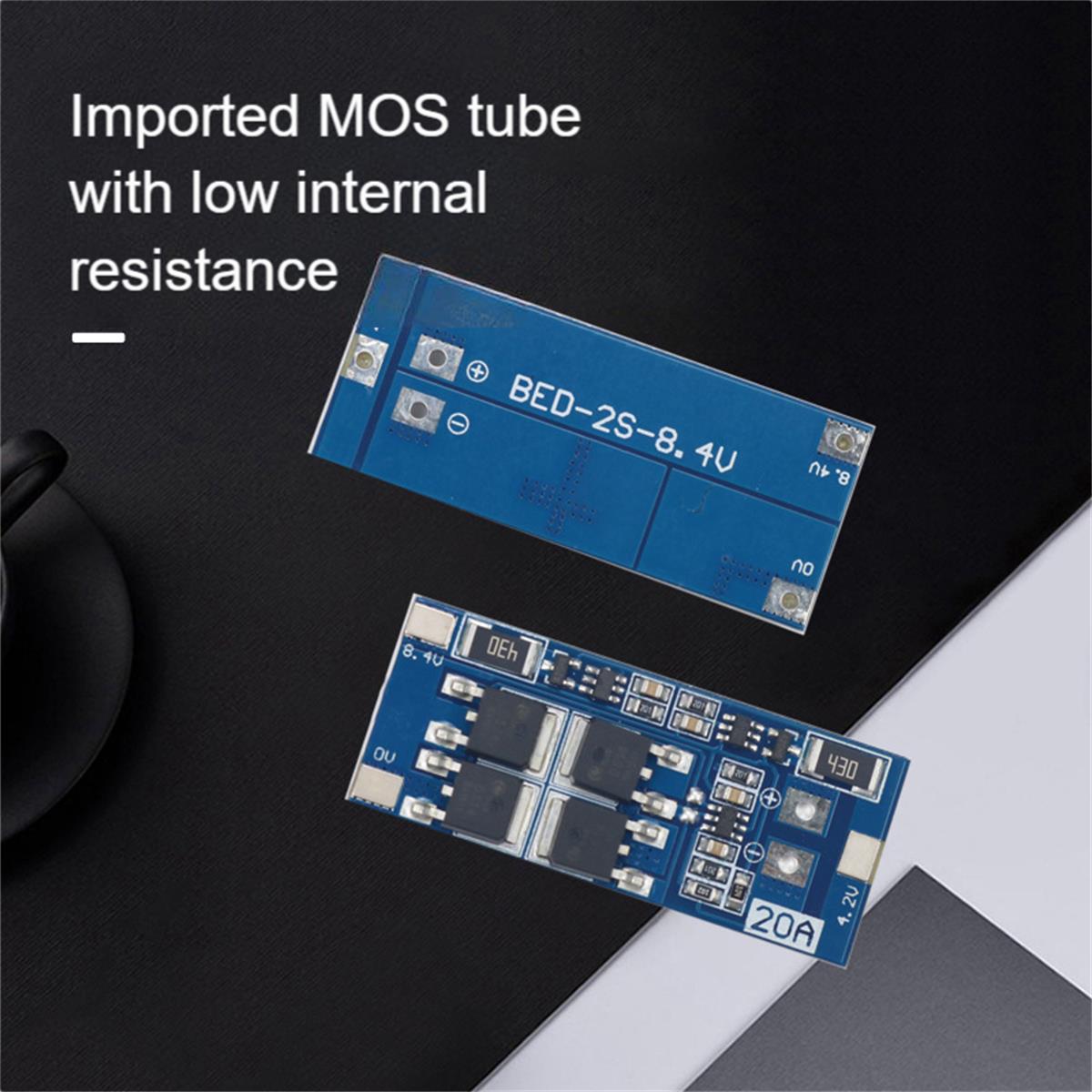 2S 15A ličio baterija 7,4 V 8,4 V 20 A perkrovos BMS plokštė 10
