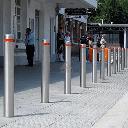 Borne de stationnement de sécurité routière enduite de poudre 1