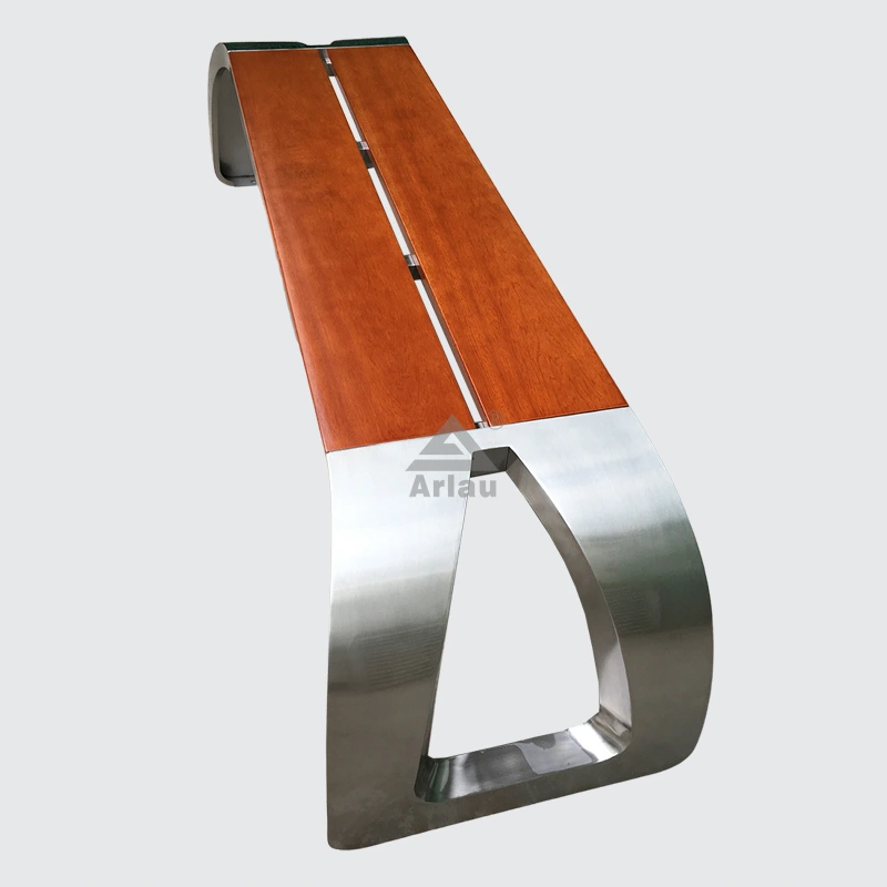 Banco de madera sin respaldo para patio trasero 1