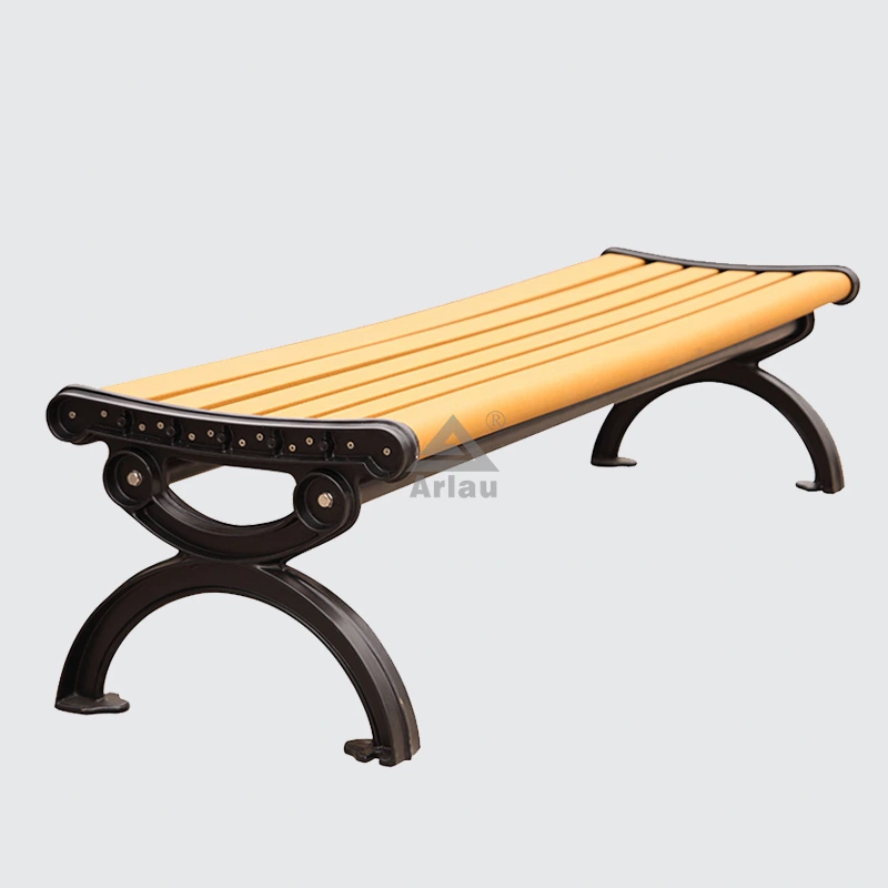 Backless wood composite garden bench 1