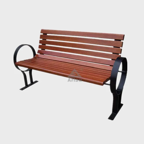 Street furniture park wood bench 1