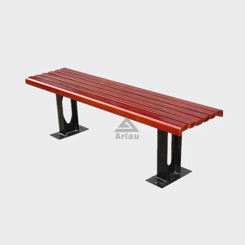 Backless wood garden seat bench 1