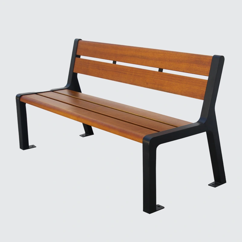 Outdoor Street Park Solid Wood Benches 1