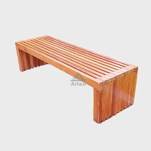 Backless all wood garden bench 1