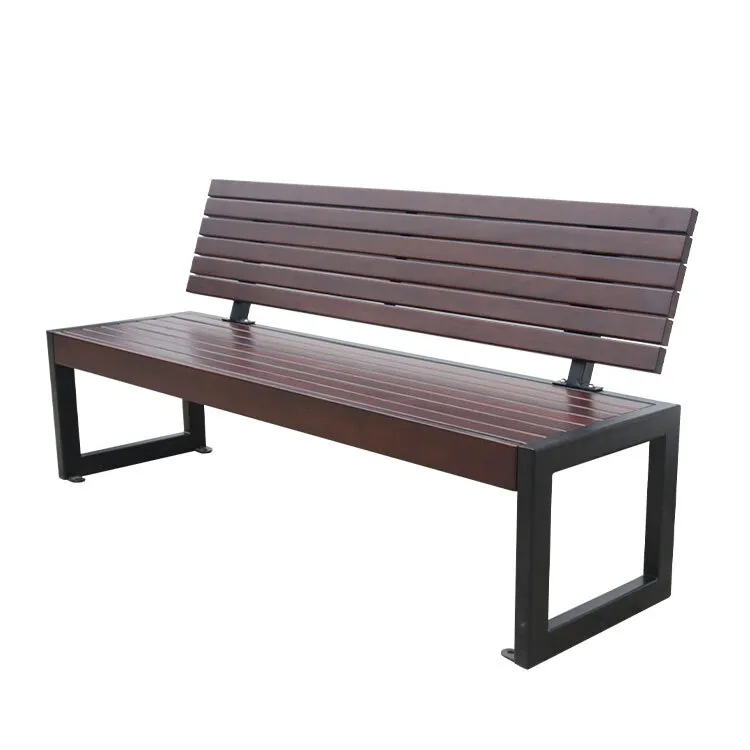 outdoor patio 3 seater simple wood bench 1
