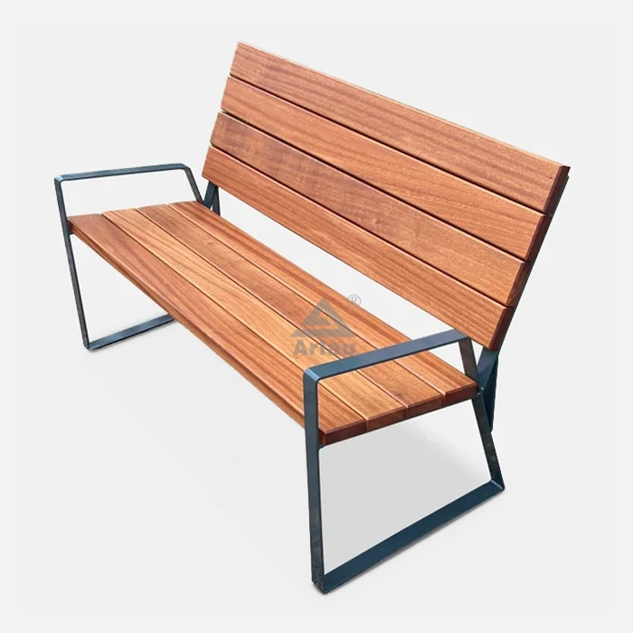 Senta de banca de madera de parque al aire libre de venta al aire libre 1