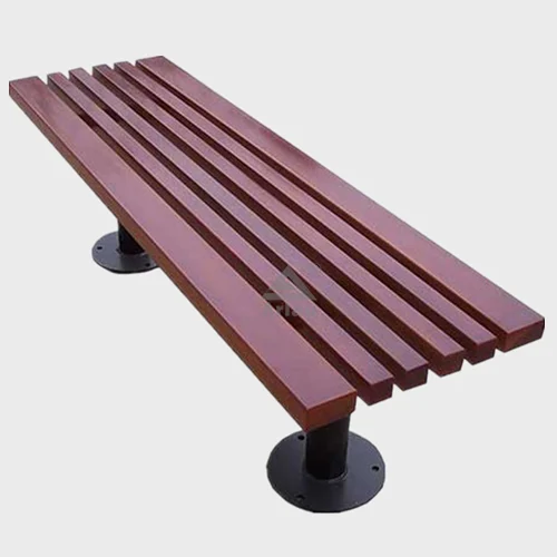 Outdoor patio wood backless bench seat 1
