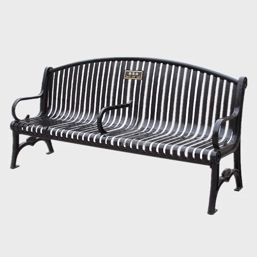 Outdoor street steel long park bench 1