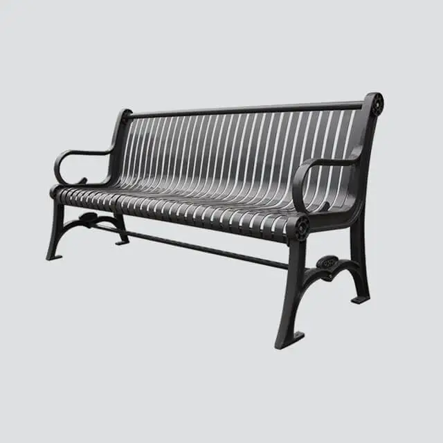 metal outside iron garden bench seat 1