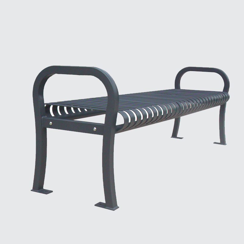 Custom Professional Metal Benches Modern Steel Metal Park Backless ...