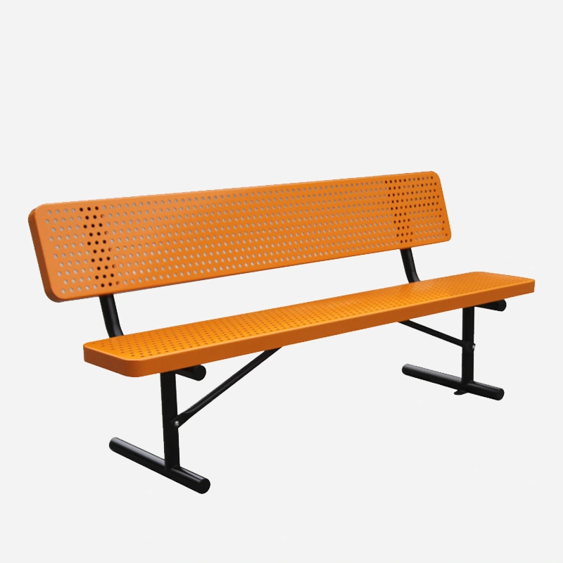 banc de jardin en métal perforé tous temps 1