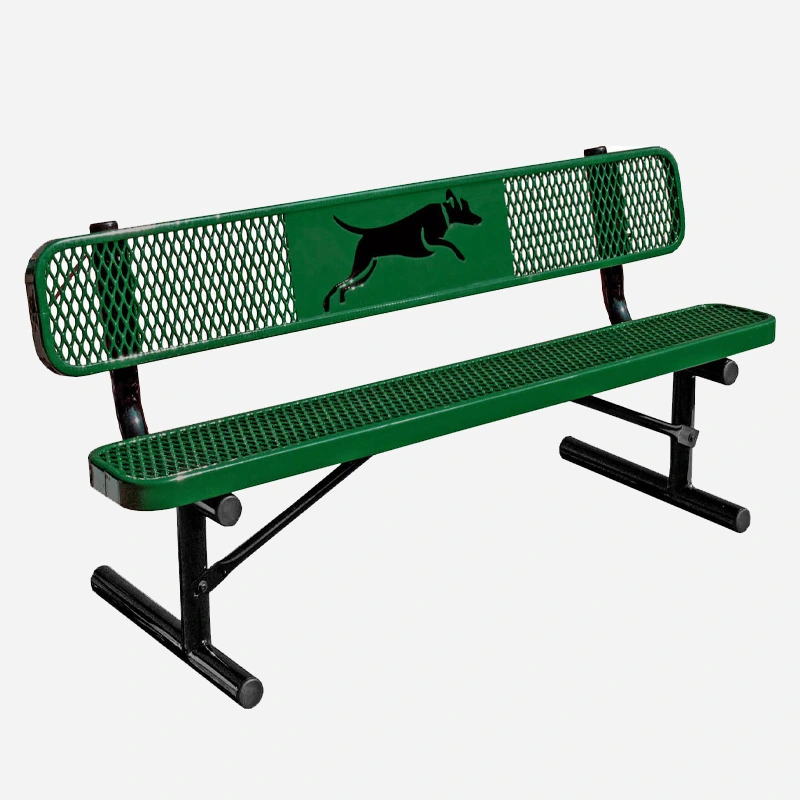 Bench Type Animal Pet Dog Park Metal Bench With Backrest 1