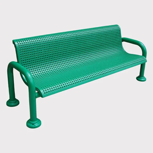 Outdoor extra long steel garden bench 1