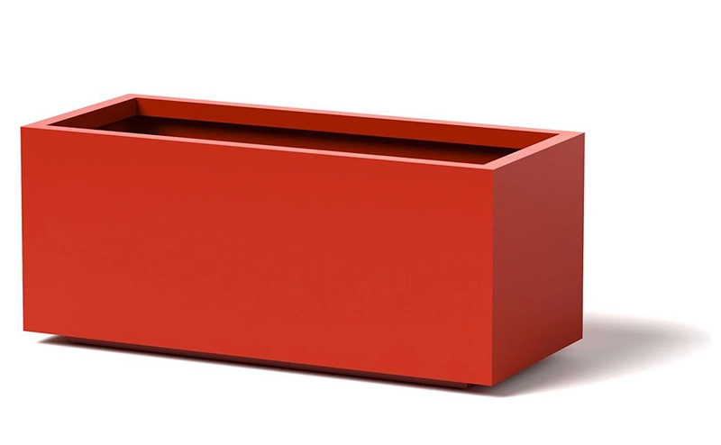 صندوق زهور مصنوع حسب الطلب من فولاذ كورتن - وعاء زهور مستطيل 9