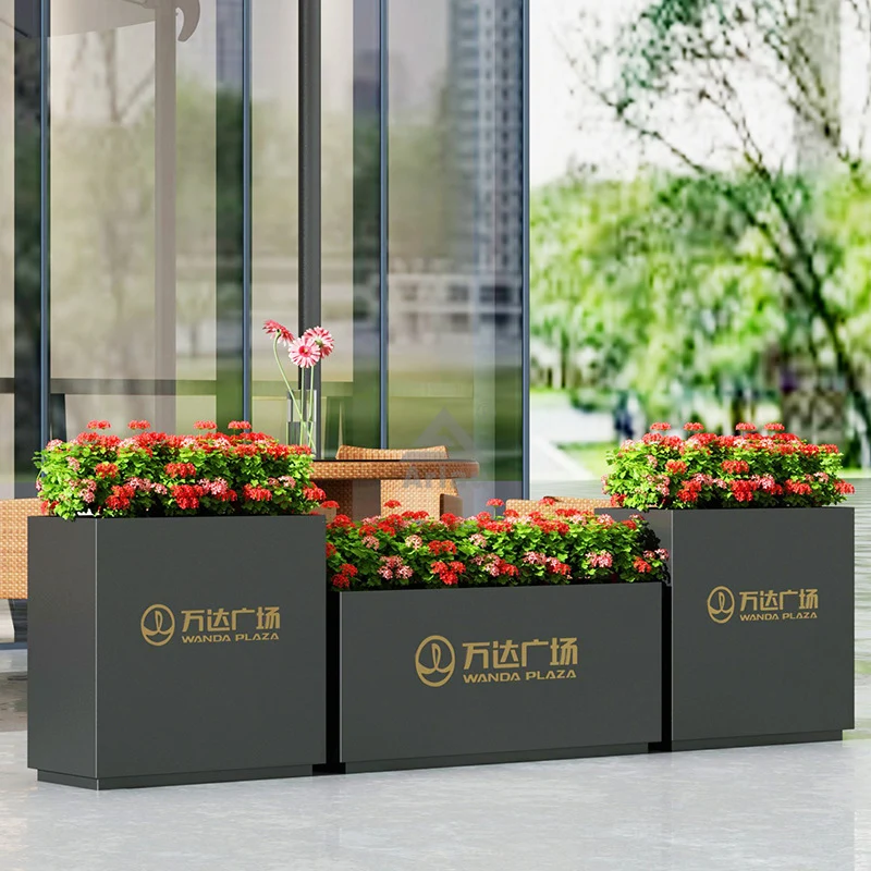 Iron flower box outdoor flower bed 1