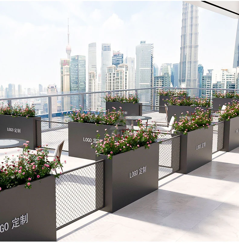 Decorative outdoor planters commercial street planter 1