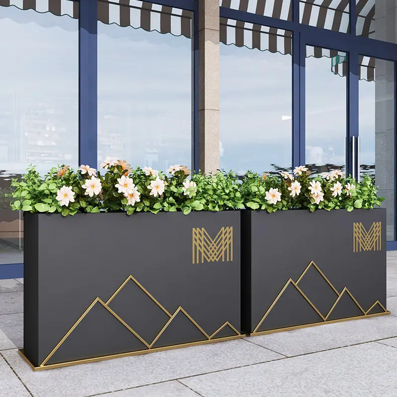 Jardinières de fleurs en métal économiques à vendre 2
