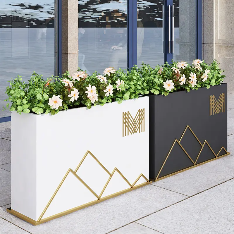 Jardinières de fleurs en métal économiques à vendre 3