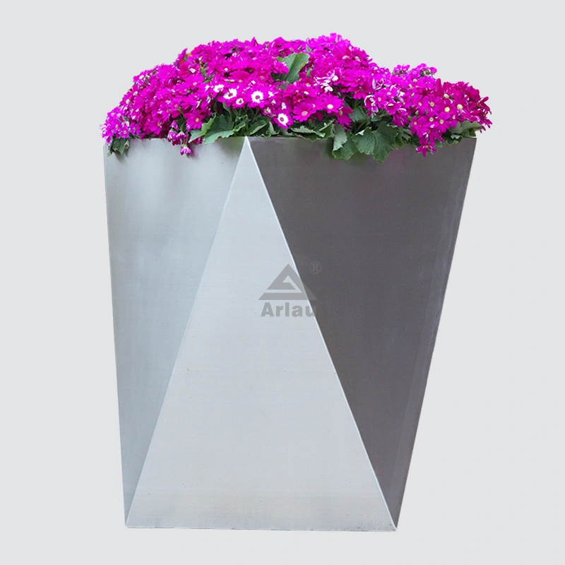 Caja de flores al aire libre del acero inoxidable de la maceta grande del aeropuerto del centro comercial 1