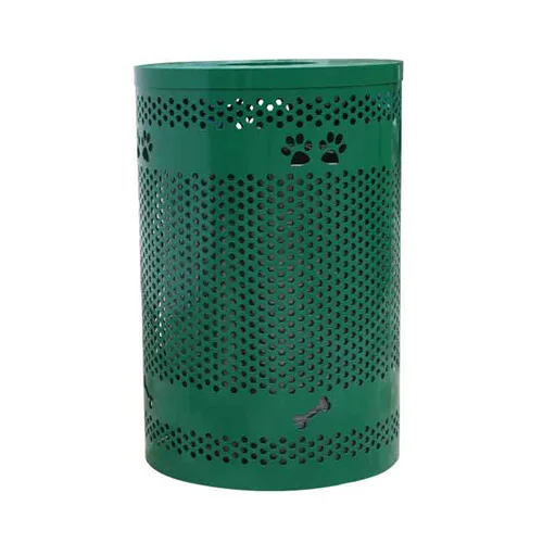 Outdoor dog poop trash can receptacle 1