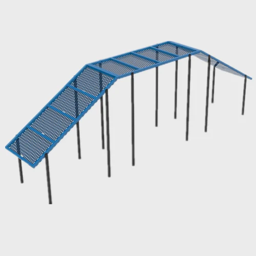 Embedded dog park extended walk ramp 1