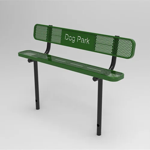Expanded metal Outdoor park garden dog bench1 1