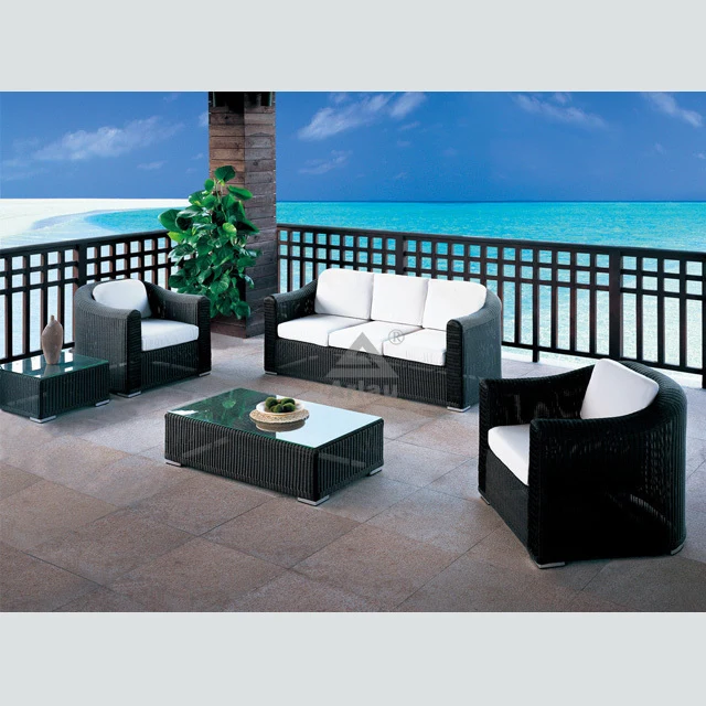 Ensemble de canapé en osier de rotin PE de meubles de canapé de patio extérieur2 1