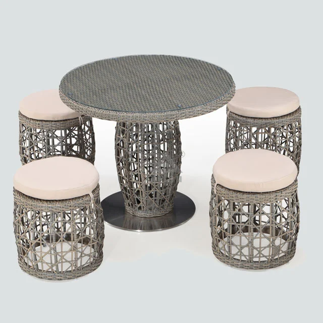Outdoor leisure rattan picnic table 1