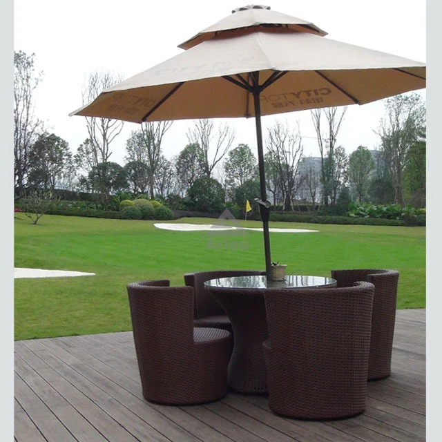 Garden use rattan table and chair 1