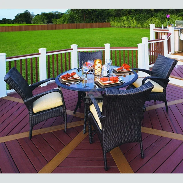 Table et chaise personnalisée de meubles en rotin extérieur 1