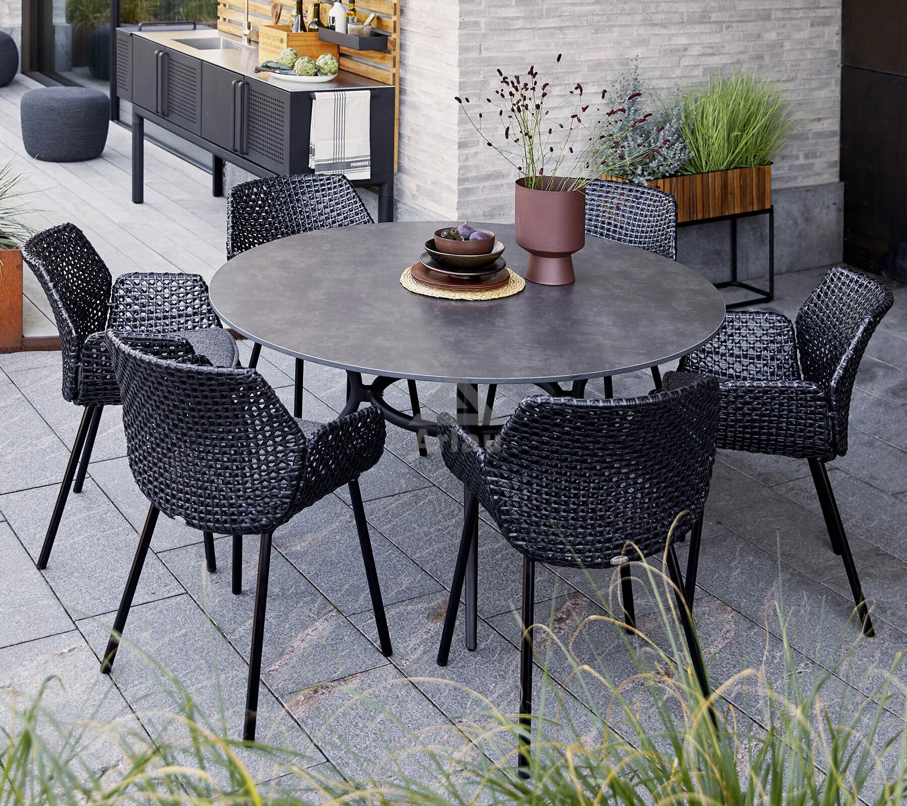 rattan french style bistro chair 1