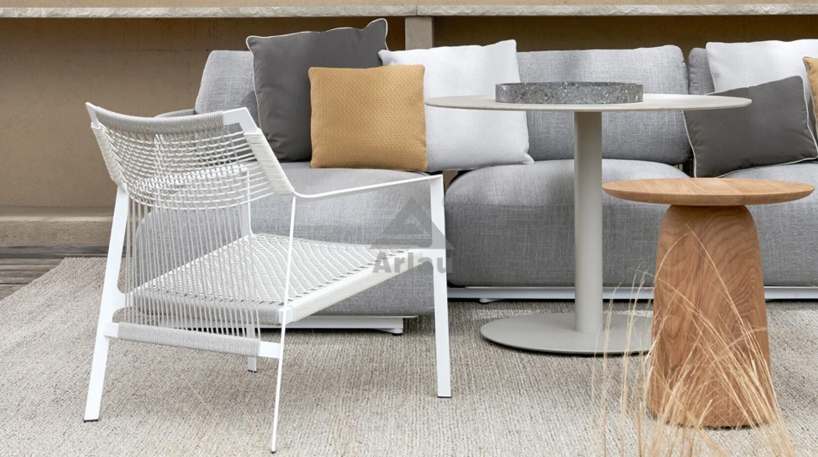 white rattan wicker armchair 1