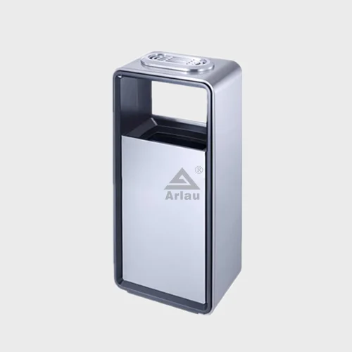 Couche de cendrier de rail coulissant poubelle de la poubelle de hall homologue avec des poubelles en acier inoxydable 1