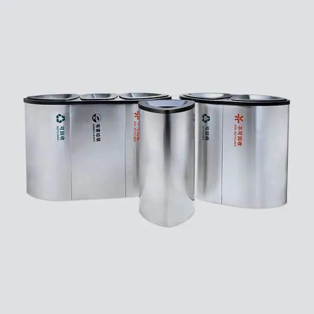street large steel garbage bins 1