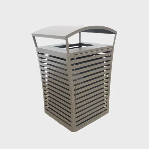 Outdoor pakrk metal trash bin 1