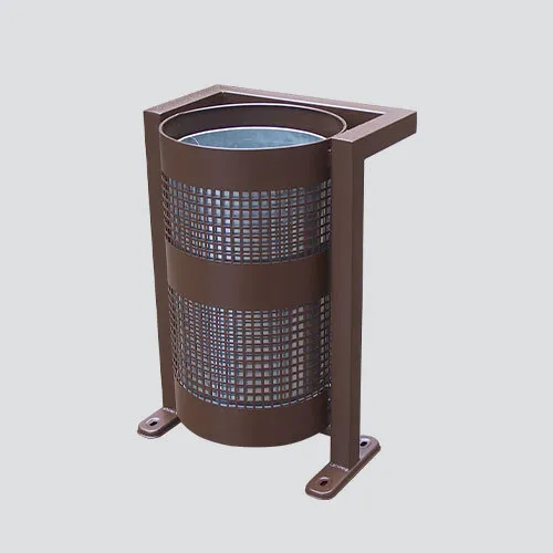 Heavy Duty Steel Perforated Outdoor Trash Can 1