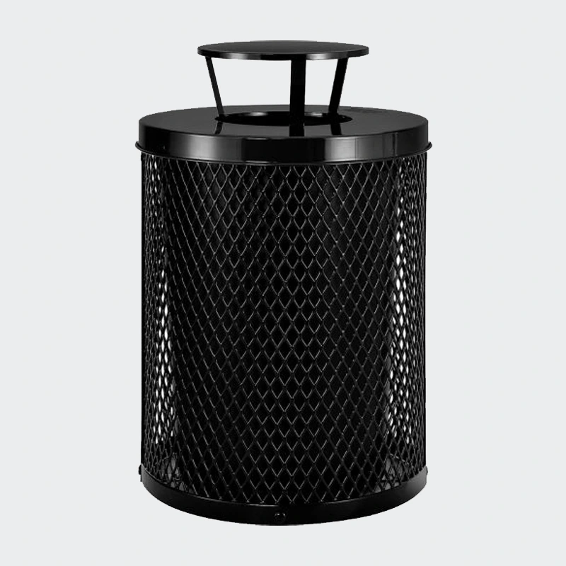 outdoor metal steel trash bin 1